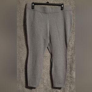 Women's Lands End wide waist band leggings. Gray 2XL/20W-22W,